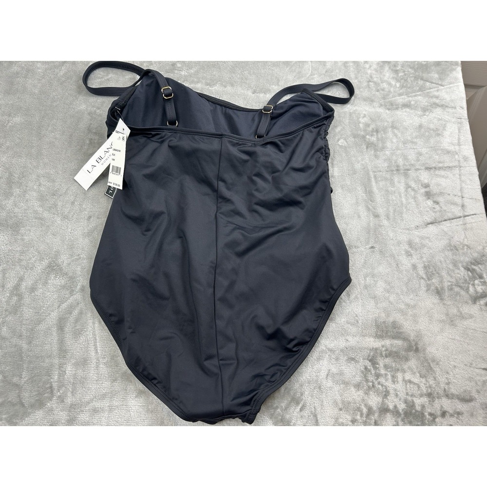 NWT La Blanca Swimsuit Womens 16W black one piece adjustable straps MSRP  $109 - Picture 11 of 12